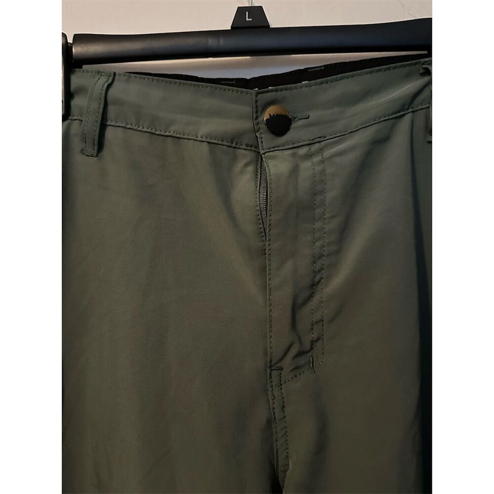 Hurley Men's Chino Shorts Size 34 Olive Green Casual Flat Front - Picture 3 of 7